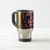 Mug De Voyage Steampunk Couleur Gradient Lion Rustique (Devant gauche)
