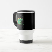 Mug De Voyage Stegosaurus Dinos Tan Vert Dans L'Espace (Devant gauche)