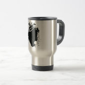Mug De Voyage stéthoscope cardiaque anatomique (Devant droit)