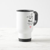 Mug De Voyage Stethoscope Heartbeat Infirmière Docteur (Devant droit)