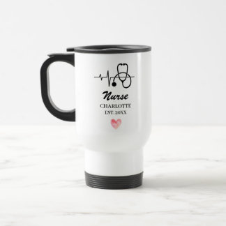 Mug De Voyage Stethoscope Heartbeat Infirmière Docteur