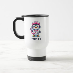 Mug De Voyage Stethoscope rose Infirmier pinguin mignon personna