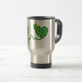 Mug De Voyage Stethoscope vert de la Saint-Patrick 15oz (Devant droit)