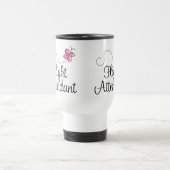 Mug De Voyage Steward (hôtesse de l'air) rose mignon de papillon (Centre)