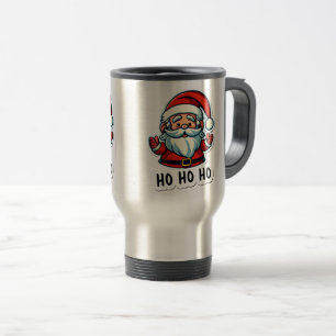 Mug De Voyage Sticker Santa Claus Art Travel/Commuter Mug, 15 oz