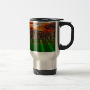Mug De Voyage Stonehenge Standing Stones au coucher du soleil
