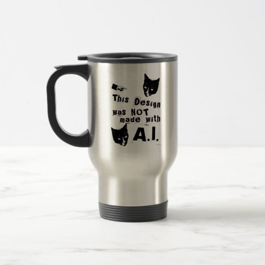 Mug De Voyage Style amusant Anti Artificiel Intelligence Design (Gauche)
