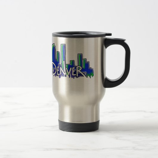 Mug De Voyage Style graffiti Denver skyline (Droit)