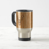 Mug De Voyage Style White Tail Deer Head Wood (Devant gauche)