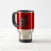 Mug De Voyage Stylet noir de scintillement sur le rouge (Devant gauche)
