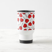 Mug De Voyage Sucettes rouges, sucettes en forme de cœur, motif (Centre)