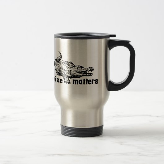 Mug De Voyage Sujets drôles de TAILLE - alligator ou crocodile (Droit)
