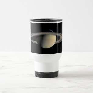 Mug De Voyage Sunlit Saturn Gas géant Planet par Cassini