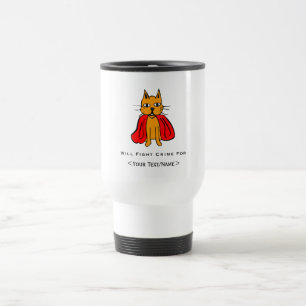 Mug De Voyage Super Chat Lutter Contre La Criminalité Pour<Your 