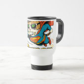 Mug De Voyage Super Chat Volant avec Poisson (Devant droit)