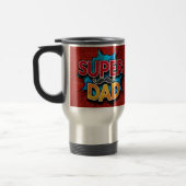 Mug De Voyage Super Papa Mustache Grunge moderne (Gauche)