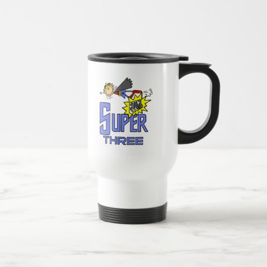 Mug De Voyage Superhero Girl 3e Anniversaire Tshirts et cadeaux (Droite)