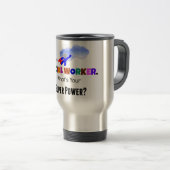 Mug De Voyage Superhéros du travailleur social (Devant droit)
