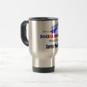 Mug De Voyage Superhéros du travailleur social (Devant gauche)
