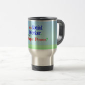 Mug De Voyage Superhéros du travailleur social (Devant droit)