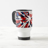 Mug De Voyage Supernova Pop – Explosion Géométrique Abstraite (Devant gauche)