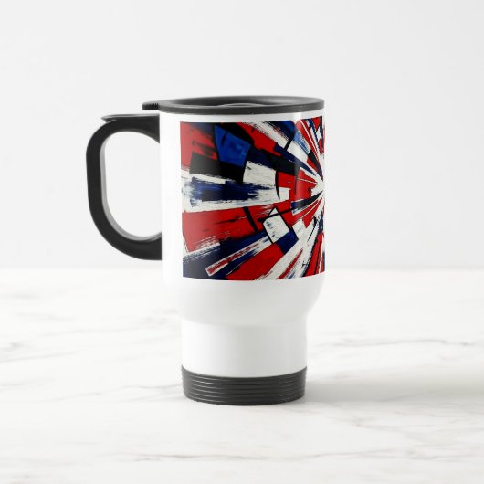 Mug De Voyage Supernova Pop – Explosion Géométrique Abstraite (Gauche)