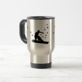 Mug De Voyage surf des neiges avec des oiseaux (Devant gauche)