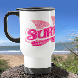 Mug De Voyage Surf Up filles rose vif surfer voyage mufle