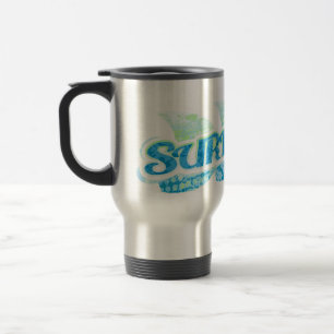 Mug De Voyage "Surf Up" surfeurs bleus et verts voyage muet