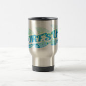 Mug De Voyage "Surf Up" surfeurs bleus et verts voyage muet (Centre)