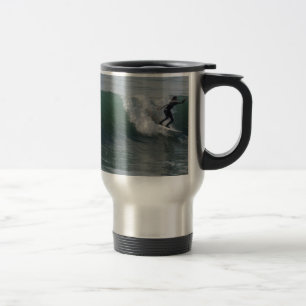 Mug De Voyage Surfer à la plage de pierre de la lune, Cambria