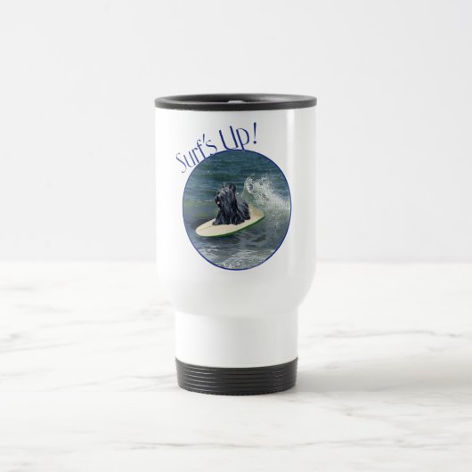Mug de voyage Surfing Skye Terrier (Centre)