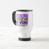 Mug De Voyage Survivant 4 de Cancer pancréatique (Devant gauche)