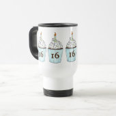 Mug De Voyage Sweet 16 Joyeux Anniversaire Cupcake Sprinkles Fav (Devant gauche)
