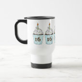Mug De Voyage Sweet 16 Joyeux Anniversaire Cupcake Sprinkles Fav (Gauche)
