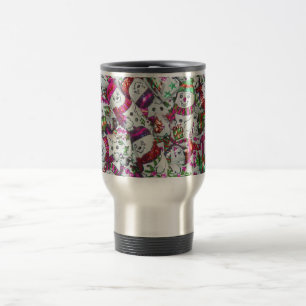 Mug De Voyage Sweet Snowmen Bouchon rose