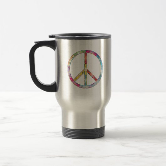 Mug De Voyage SYMBOLE DE PAIX Coloré (Gauche)