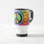 Mug De Voyage Symbole de paix Tiedye Target (Devant droit)