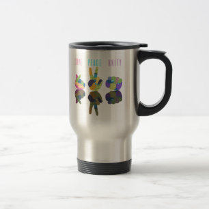 Mug De Voyage Symbole d'unité de paix d'amour