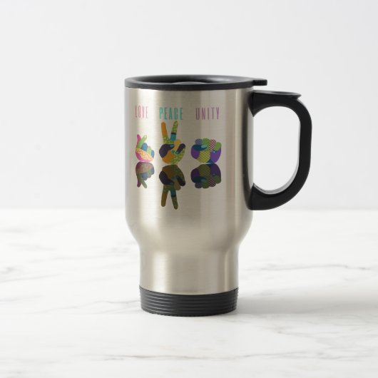 Mug De Voyage Symbole d'unité de paix d'amour (Droit)