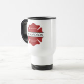 Mug De Voyage Symbole logo rouge du pompier personnalisé (Devant gauche)