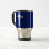 Mug De Voyage Symbole Médicale de caducée de style de chrome sur (Devant gauche)