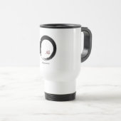 Mug De Voyage Symbole zen avec le caractère du bonheur (Devant droit)
