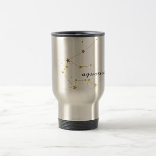 Mug De Voyage Symbole Zodiaque Aquarius Voyage Café Mug