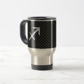 Mug De Voyage Symbole zodiaque Sagittarius Fibres de charbon de  (Devant gauche)