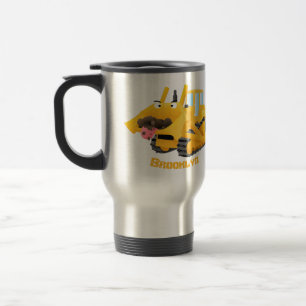 Mug De Voyage Sympa joli caractère de dessin animé au bulldozer