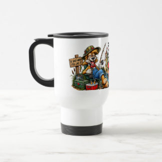 Mug De Voyage T-shirt drôle de chien de pêche vie rude