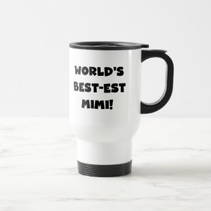 Mug De Voyage T-shirts et cadeau noirs des textes Mimi du