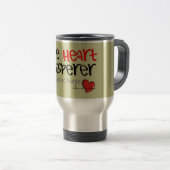 Mug De Voyage T-shirts et cadeaux cardiaques d'infirmière (Devant droit)