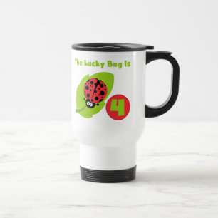 Mug De Voyage T-shirts et cadeaux Lucky Bug 4th Birthday